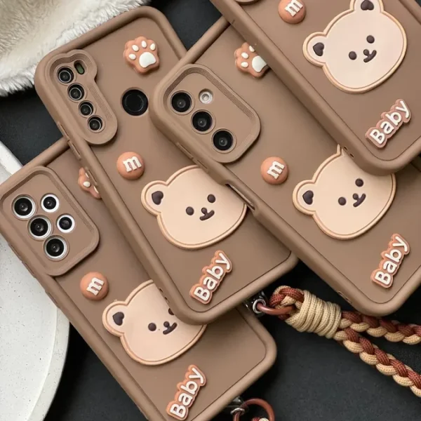 قاب Baby Bear با بند طنابی سامسونگ و شیائومی (کدC1655)