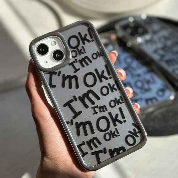 قاب I'm OK نقره ای (کدC1413)